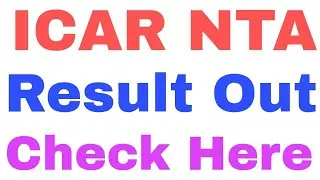 Icar result 2020 || How to check Icar result 2020 step by step method || Icar nta result 2020