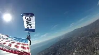 The Patriot Parachute Team Thrill the Veterans Weekend Crowd