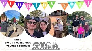 The Honeymoon! Disney, Florida, DAY 7 -  Epcot, World Food Trucks, Dennys & Old Town Kissimee Review