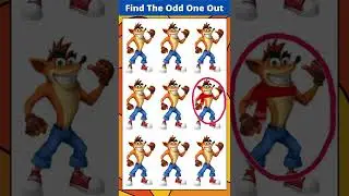 FIND THE ODD CRASH BANDICOOT OUT👁️🔥 #shorts #howgoodareyoureyes #canyouquiz #puzzle #crashbandicoot