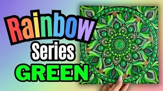 Part 4 Rainbow Series: Green | Dot Mandala Painting | Dot Art | Thoughtful Dots