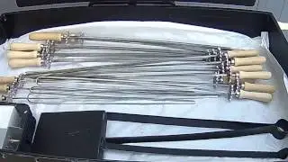 Rotisserie charcoal barbecue! Chain mechanism.