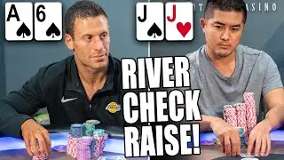 @Andystackspoker  CHECK RAISES Garrett Adelstein on the River &spades; Live at the Bike!