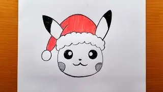 COME DISEGNARE PIKACHU DI NATALE |  | Disegni di Natale