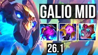 GALIO vs AKALI (MID) | 40K damage, Good KDA: 11/2/17 | EUW Master | 26.1