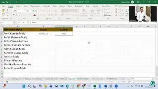 Excel Flash Fill Trick | Split Name & Gender in Seconds (Hindi Tutorial)