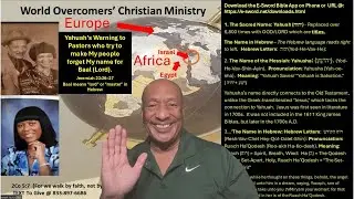 Yahuah’s Warning to Pastors who try to make My people forget My name for Baal (Lord). Jer 23:26–27