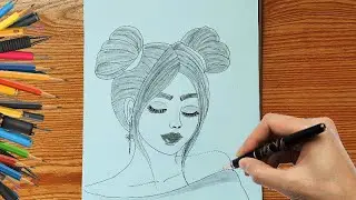 Try To Draw This Cute Anime Girl Face || Cute Girl Face Drawing Tutorial 