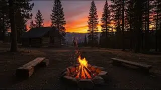 Peaceful Cold Night Fire Sound for Instant Sleep and Deep Mental Relaxation