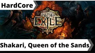 Path of Exile - Mid Boss Act 9 - Shakari, Queen of the Sands - With the best build for Necro Zumbie