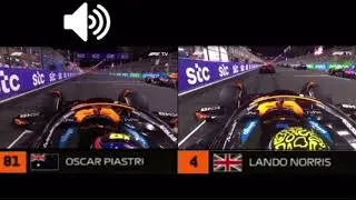 Oscar Piastri and Lando Norris | Onboard Start | F1 2025 Saudi Arabia