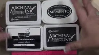 Make Full Size Distress Archival Ink Pad and Black Ink Comparison