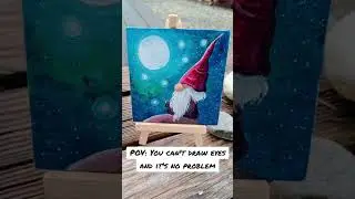 Christmas Gnome Weihnachtswichtel Tomte Gouache