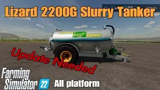 Lizard 2200G Slurry Tanker / FS22 mod for all platforms
