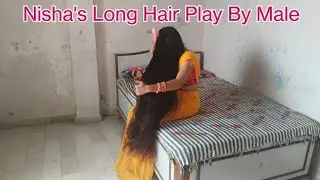 Nisha's Long Hair Play By Male At Home