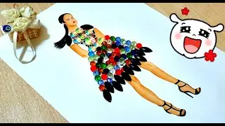 Look what I did with colored glass stones - step by step drawing tutorial !!       #6