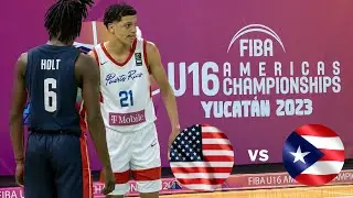 FIBA U16 Americas Championship 2023 | PUERTO RICO vs USA | 1st Game Highlights | FELIPE QUINONES
