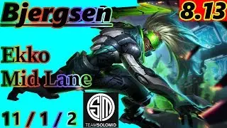 Bjergsen as Ekko Mid Lane - S8 Patch 8.13 - NA Challenger - Full Gameplay
