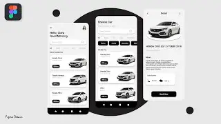 How to make  a modern UI design of Car Rental Mobile Application in Figma | Figma Tutorial