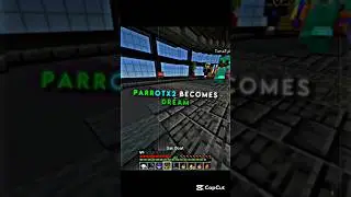 Parrotx2 becomes Dream ☠️🔥🥶 #minecraft #unstableuniverse #viral
