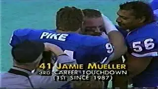 Jamie Mueller Game Winning TD Catch vs Jets October 21, 1990