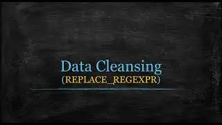 Data Cleansing with REPLACE REGEXPR