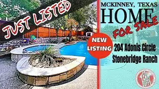 JUST LISTED home for sale in Mckinney Stonebridge Ranch  | Updated with Pool 204 Adonis Circle