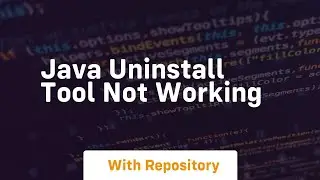 java uninstall tool not working