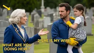 Lonely Billionaire Visits Her Daughter's Grave    and Finds a Janitor Crying There with a Little Gir