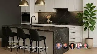 Laminam Calacatta Black Porcelain Countertops | Bold Kitchen Design & Installation in Los Angeles
