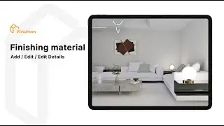 How to add and edit finishing materials #Virtuhom #mobileinteriordesign #3ddesign