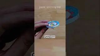 Easy Paper spinning top #diy #papercraft #squidgame #papertoy how to make