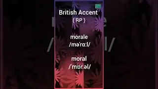 Pronunciation of morale/moral in British Accent with transcription