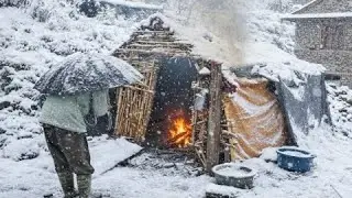 Heavy snowfall in the high mountain area and the serious condition of the people please watched 😭