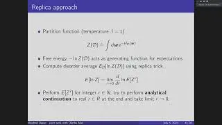 Replica method with approximate inference