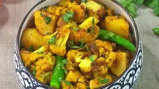 How To Make Aloo Gobi Recipe &bull; Potato And Cauliflower Curry Recipe &bull; Aloo Ki Sabzi &bull; Potato Curry