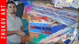 Триптих by ZHUKOV ART под лаком . Абстрактное искусство abstract art
