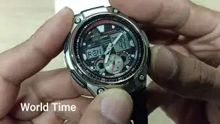 Casio AQ-190W-1AV World Time Series Youth Series Sports Watch