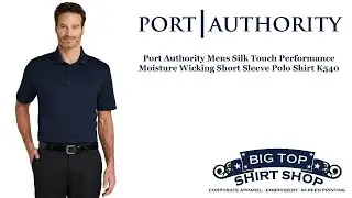 Port Authority Mens Silk Touch Performance Moisture Wicking Short Sleeve Polo Shirt K540