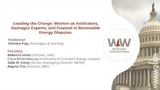 Leading the Charge: Women as Arbitrators, Damages Experts, and Counsel in Renewable Energy Disputes.