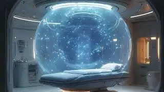 UFO Healing Chamber Meditation | 432Hz Blue Light Energy Healing | Deep Relaxation & Sleep