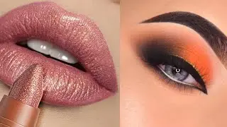 Latest Orange simple soft glam Eyemakeup tutorial.. 