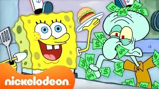크러스티 크랩이 예약이 가득 찼던 모든 순간! 🤑 | 스폰지밥 | 니켈로디언 코리아