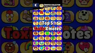 Top 5 Toxic Emotes on Brawl stars💀 #brawlstars