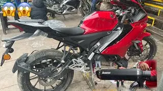 2022 Yamaha R15 V4 Modified With Full System Exhaust🔥🔥 | Akrapovic Exhaust Sound | ❤️
