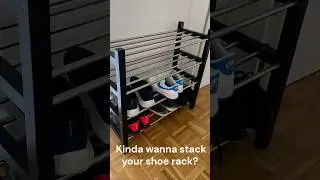 Turn your TJUSIG shoe racks into a stackable system. No screws, no tools. #ikeahack #3dprinting #diy