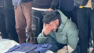 Funeral for 5 Palestinian journalists killed by Israeli strike outside Gaza hospital