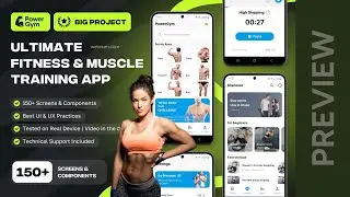 PowerGym - Ultimate Fitness & Muscle Training App #flutterflow #flutter