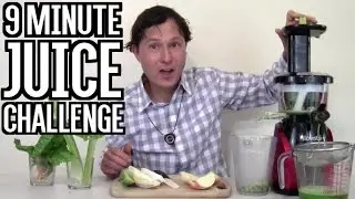 9 Minute Juice Challenge - How to Make & Clean a Slow Juicer Fast!