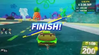 Playing Sonic Racing CrossWorlds, Bikini Bottom and Pac-Village/Maze DLC tracks. 